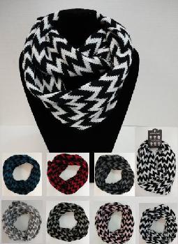 Knitted Infinity Scarf [Chevron]